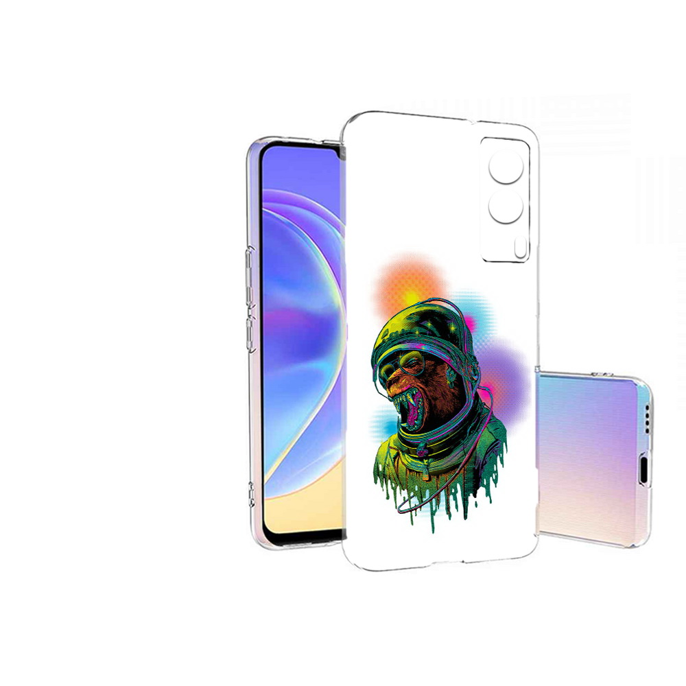 

Чехол MyPads Tocco для Vivo V21E медведь космонавт (PT161736.380.466), Прозрачный, Tocco
