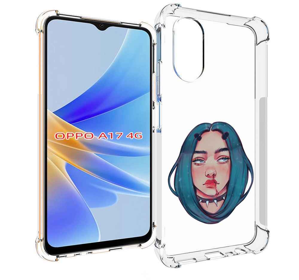 

Чехол MyPads грустная-девушка-с-синими-волосами для OPPO A17, Прозрачный, Tocco