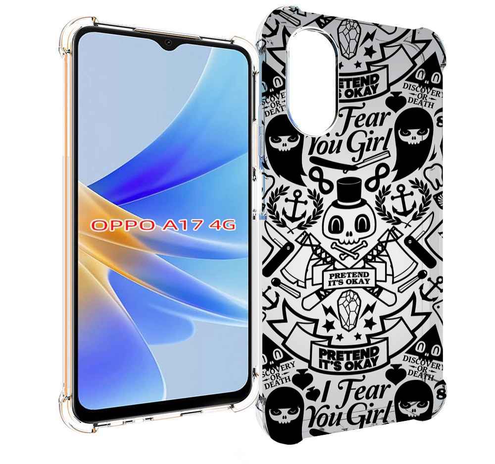 

Чехол MyPads готический-принт для OPPO A17, Прозрачный, Tocco
