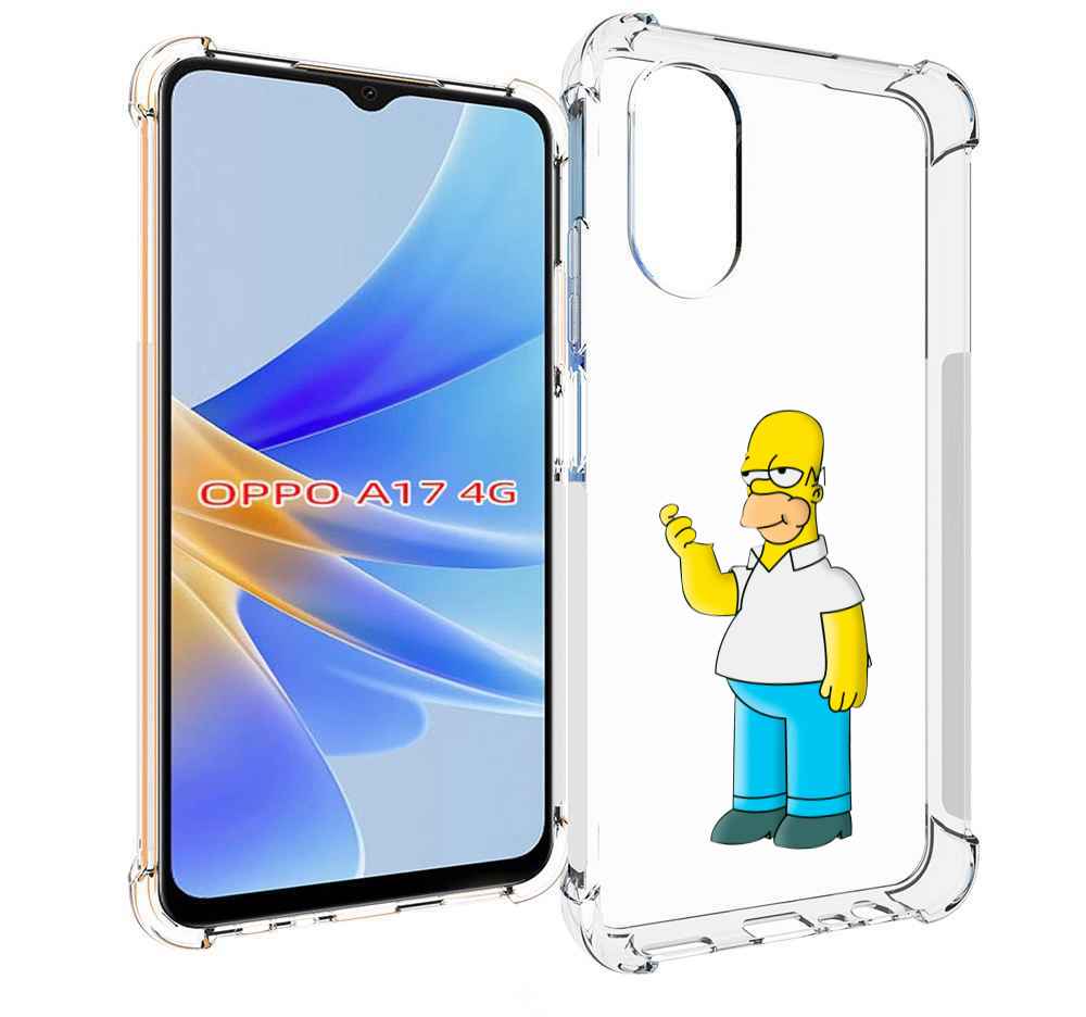 

Чехол MyPads гомер-симпсон для OPPO A17, Прозрачный, Tocco