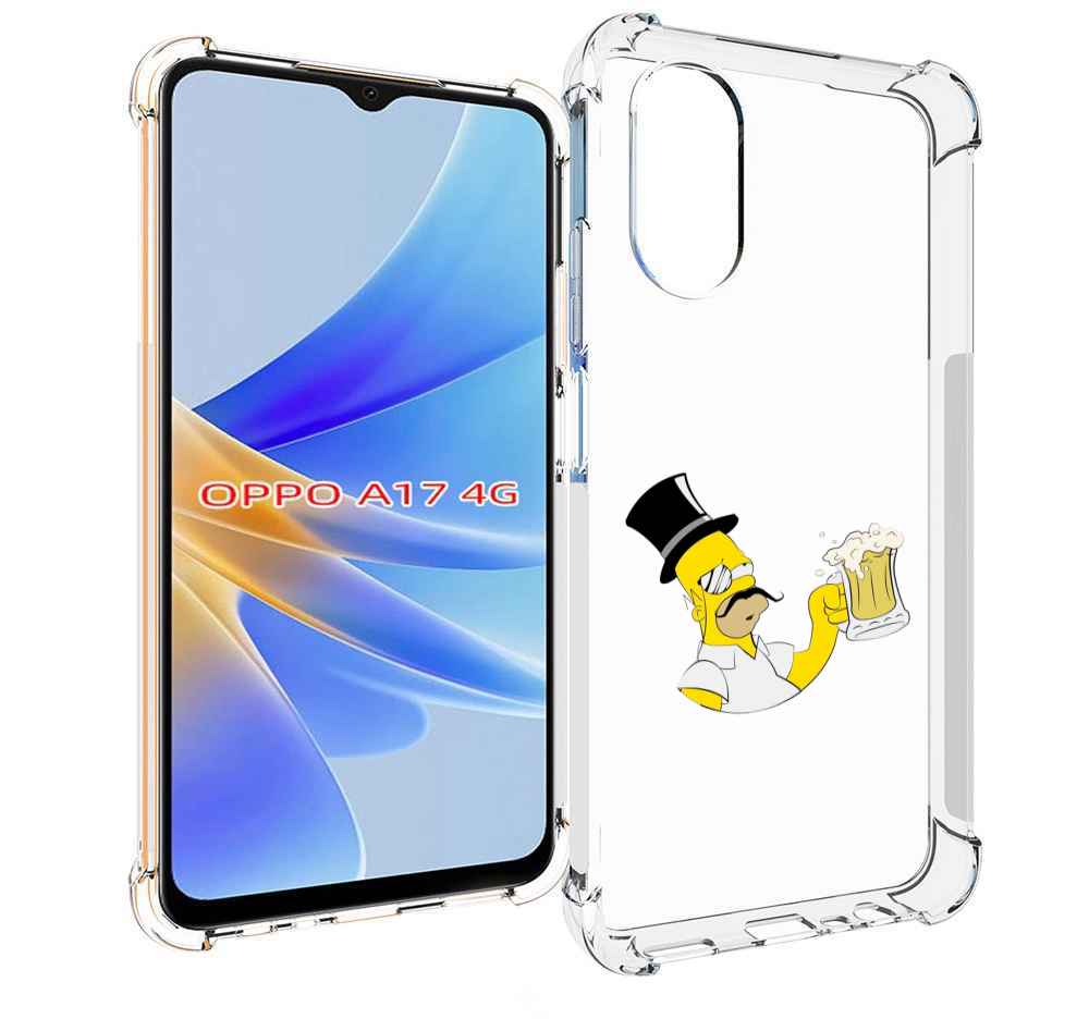 

Чехол MyPads гомер-с-напитком для OPPO A17, Прозрачный, Tocco