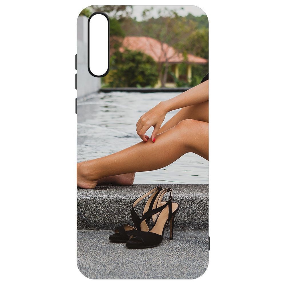 

Чехол-накладка Krutoff Soft Case Босоножки женские для Huawei Y8P черный