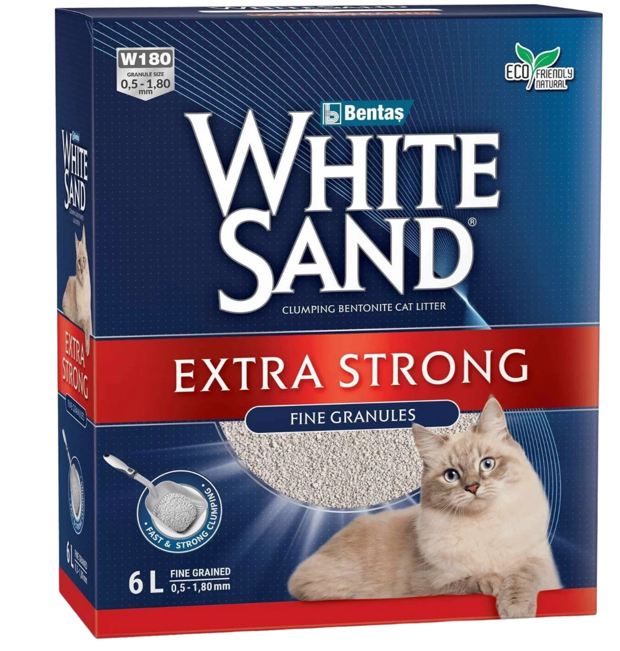 Комкующийся наполнитель White Sand Extra Strong бентонитовый, 5,1 кг