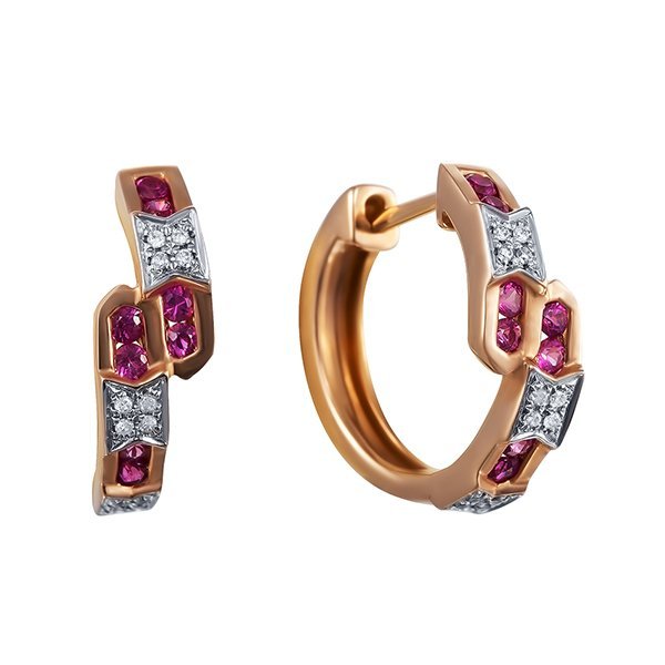 

Серьги из красного золота Джей Ви ME32323-WD-RU-RG_RU_PINK, бриллиант/рубин, ME32323-WD-RU-RG_RU_PINK