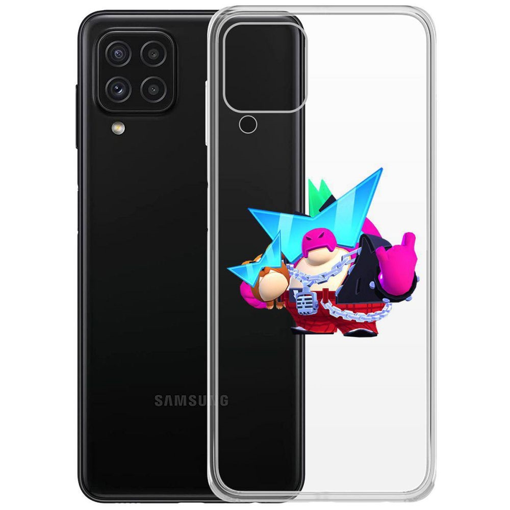 

Чехол-накладка Brawl Stars-Плохиш Базз для Samsung Galaxy A22/M22 (A225/M225), Прозрачный
