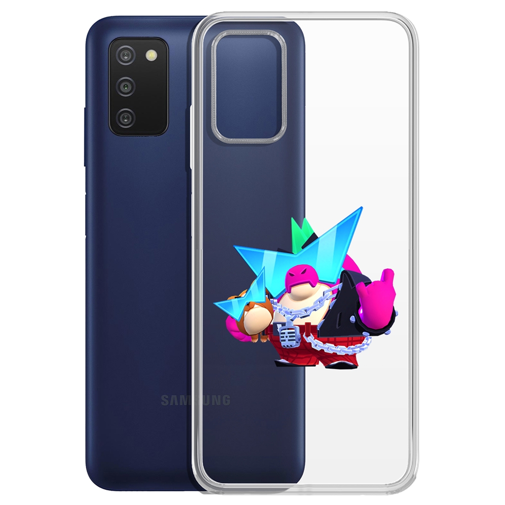 

Чехол-накладка Brawl Stars-Плохиш Базз для Samsung Galaxy A03s (A037), Прозрачный