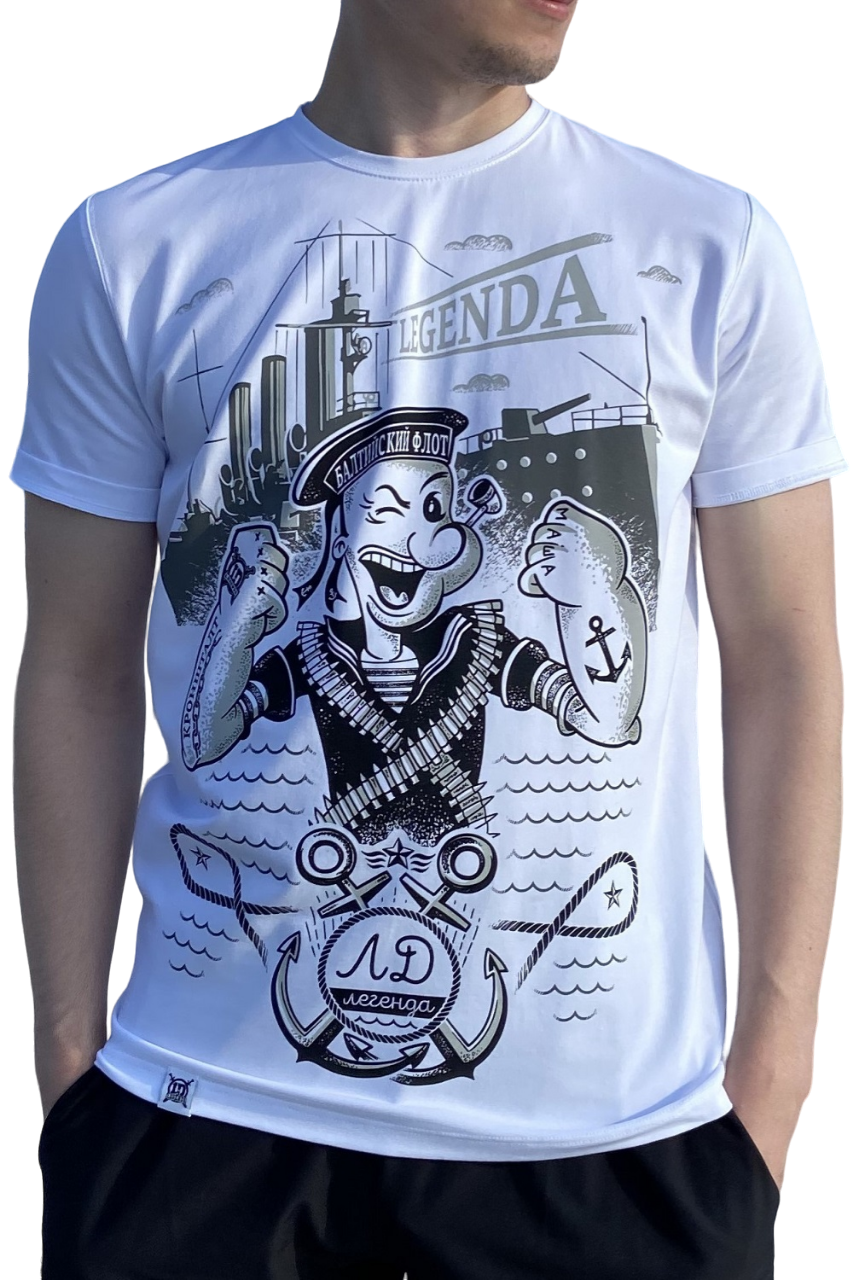 

Футболка Legenda Папай белый S, 8069