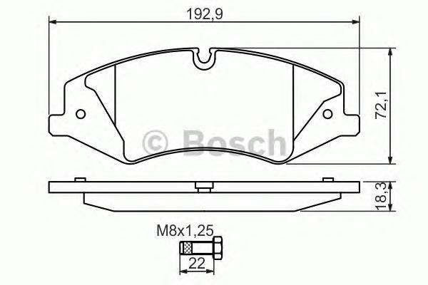 

Комплект тормозных колодок BOSCH 0986494408