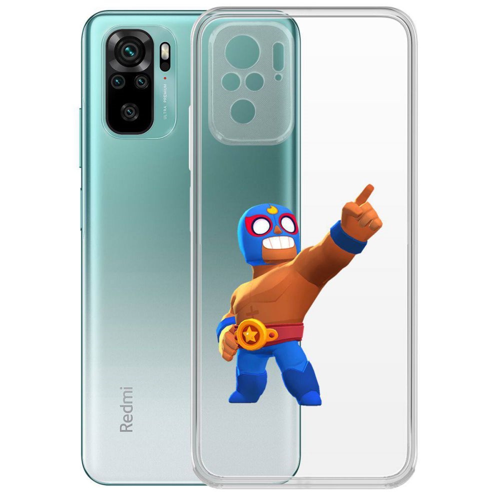 Чехол-накладка Brawl Stars-Эль Примо для Xiaomi Redmi Note 10/ Note 10S