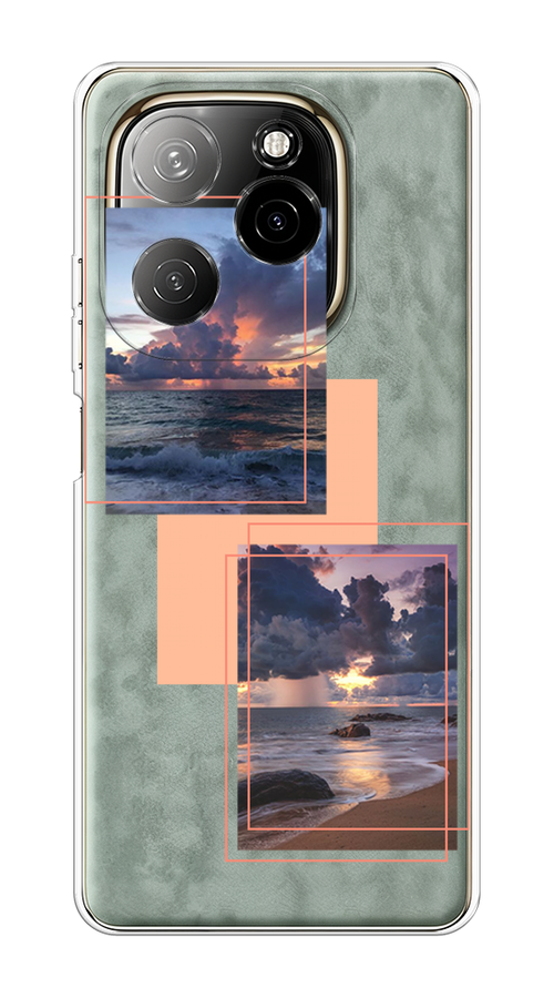 

Чехол на Tecno Spark 20 Pro 5G "Sky collage", Розовый;прозрачный;синий, 305750-1