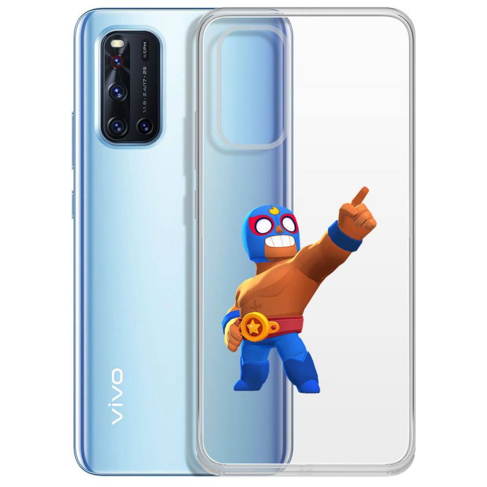 

Чехол-накладка Brawl Stars-Эль Примо для Vivo V19, Прозрачный