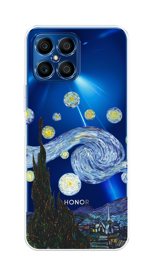 

Чехол на Honor X8 "Ночь Ван Гога", Голубой;синий;черный, 6107650-1