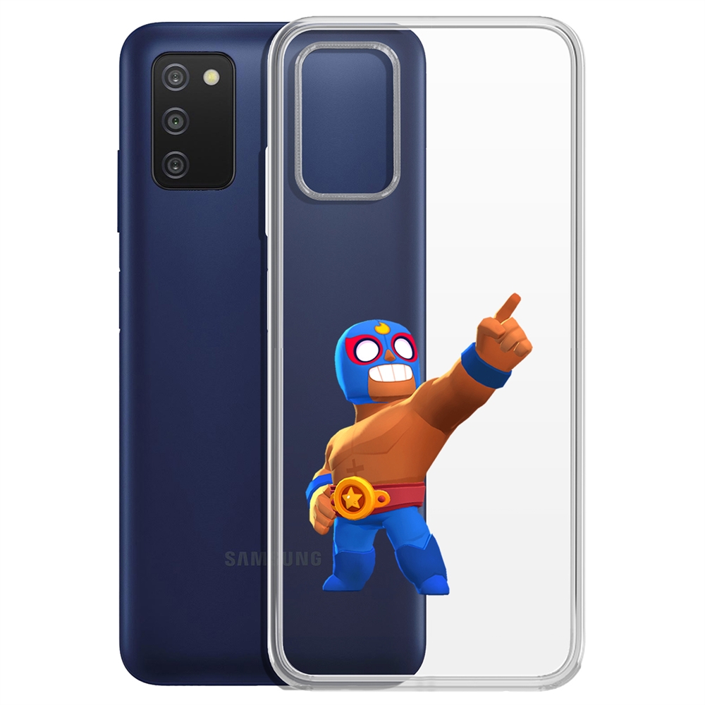

Чехол-накладка Brawl Stars-Эль Примо для Samsung Galaxy A03s (A037), Прозрачный