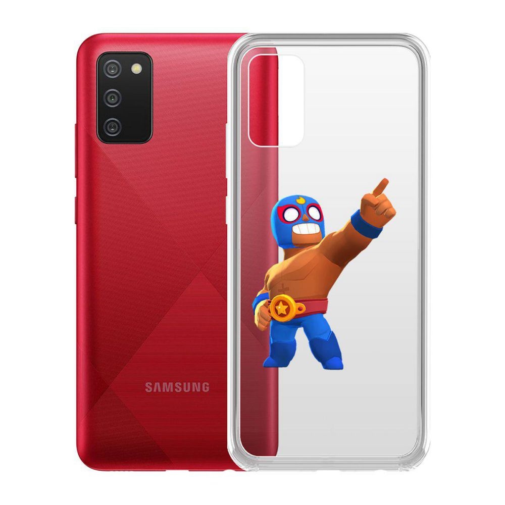

Чехол-накладка Brawl Stars-Эль Примо для Samsung Galaxy A02s (A025), Прозрачный