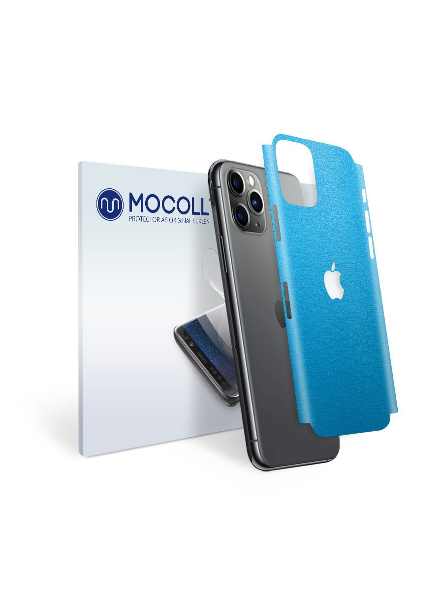 

Пленка защитная MOCOLL для задней панели Apple iPhone 11 Pro Металлик Голубой