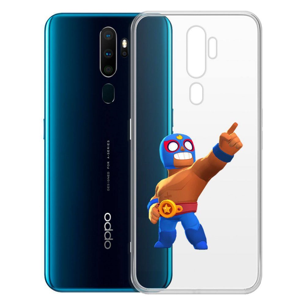 

Чехол-накладка Brawl Stars-Эль Примо для OPPO A5 (2020)/A9 (2020), Прозрачный