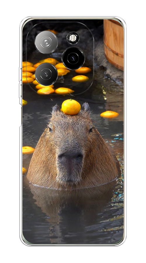

Чехол на Tecno Spark 20 Pro 5G "Капибара отдыхает", Коричневый;оранжевый;серый, 305750-1