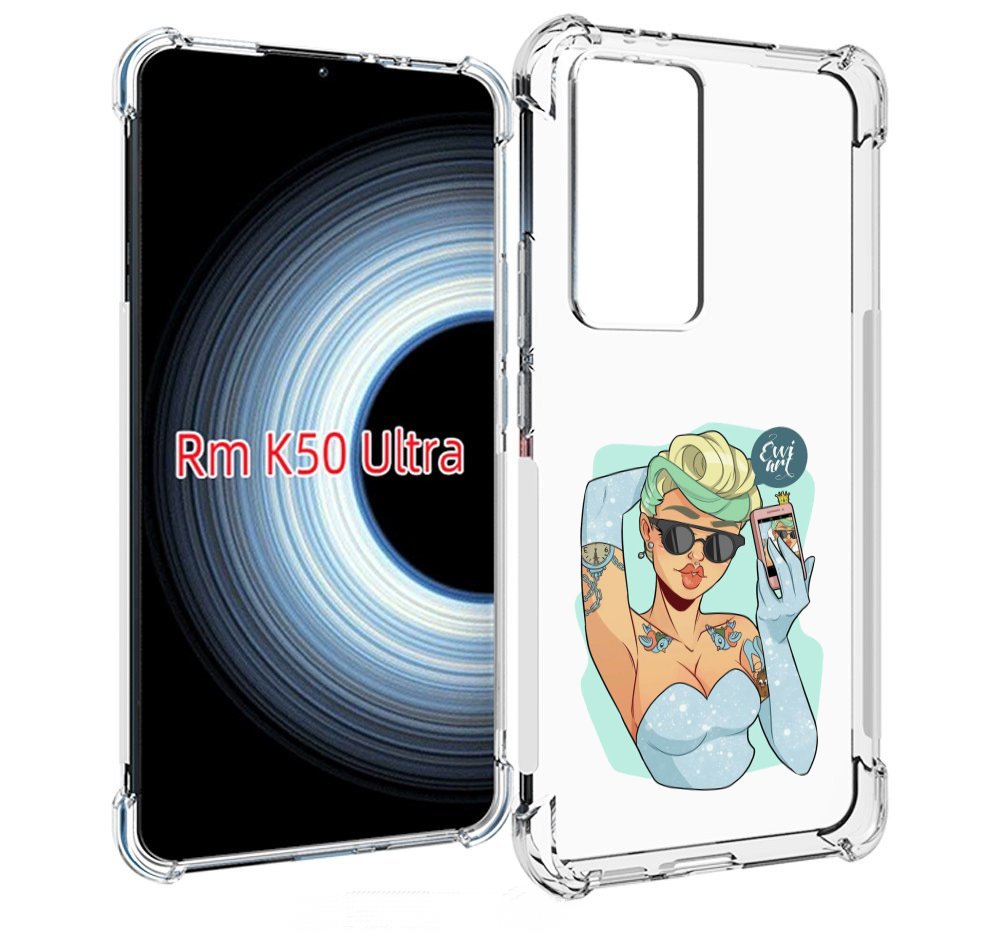 

Чехол MyPads девушка с короткой стрижкой женский для Xiaomi 12T / Redmi K50 Ultra, Прозрачный, Tocco