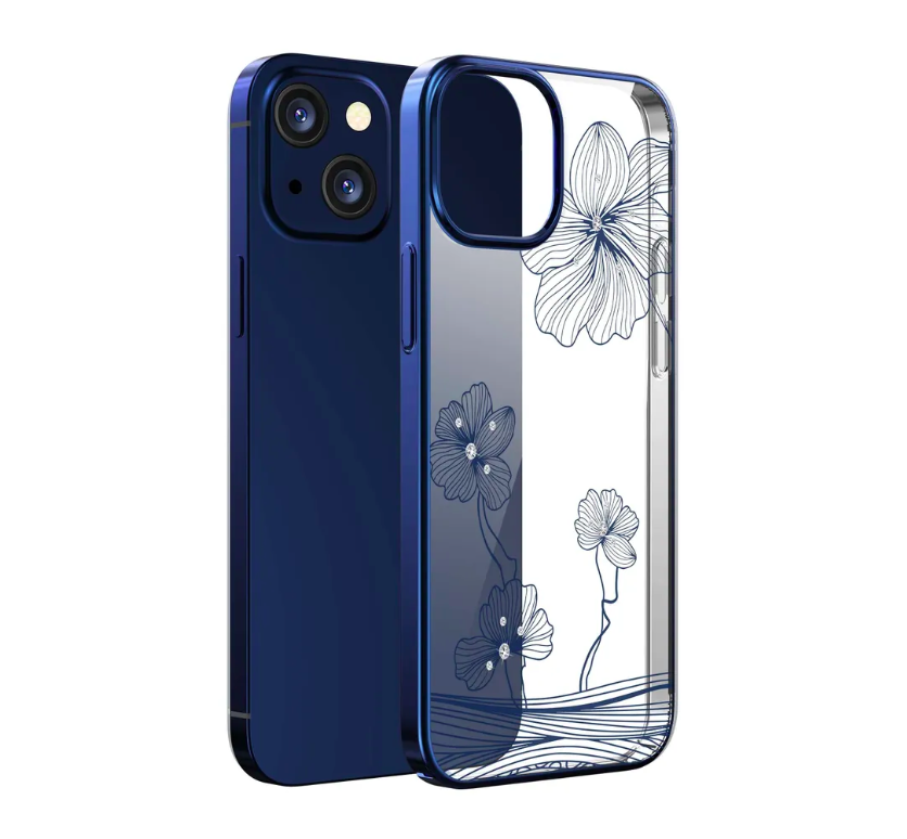 

Чехол Devia Crystal Flora Case для iPhone 13 Pro - Navy Blue, Голубой