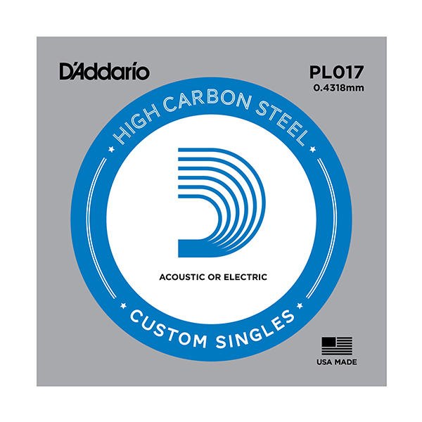 

Plain Steel Отдельная струна без обмотки, сталь, .017, D'Addario PL017
