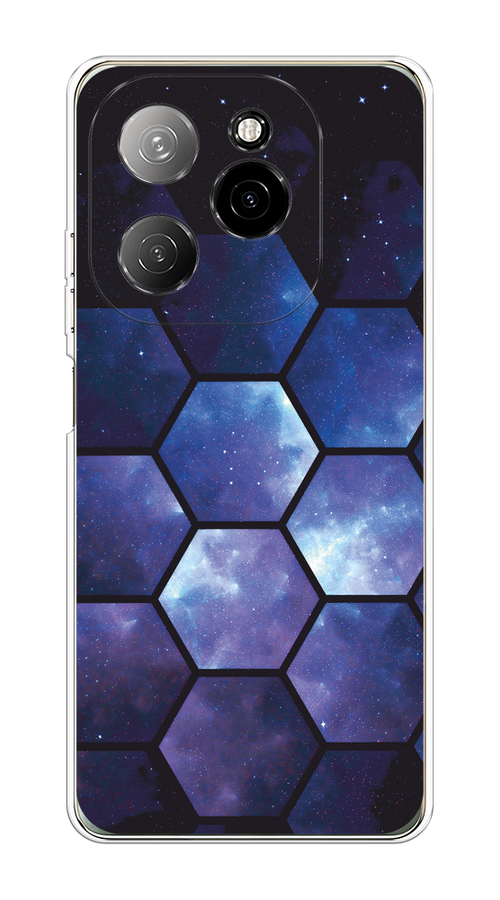 

Чехол на Tecno Spark 20 Pro 5G "Соты космос", Черный;фиолетовый, 305750-1