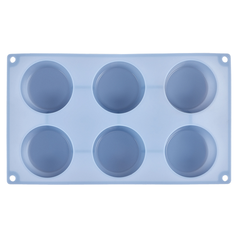 фото Форма для выпечки маффин lekue 6 ячеек серо-голубой