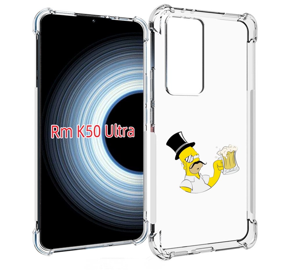

Чехол MyPads гомер-с-напитком для Xiaomi 12T / Redmi K50 Ultra, Прозрачный, Tocco
