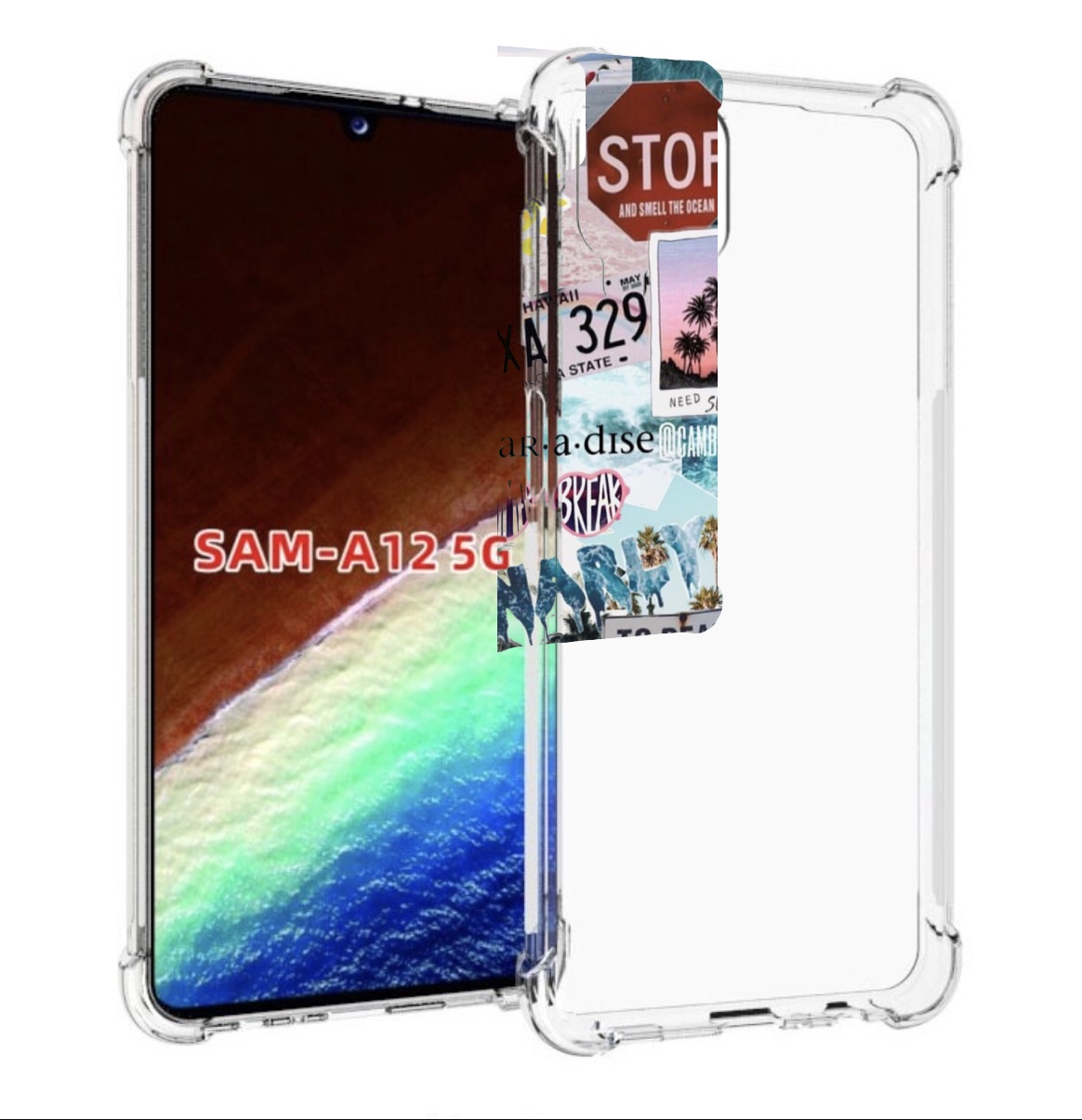 

Чехол MyPads Пляжи-постер для Samsung Galaxy A12 (SM-A125F) 2020/21/A12 Nacho SM-A127F, Прозрачный, Tocco