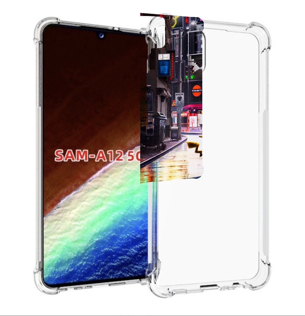 

Чехол MyPads Пикачу-в-городе для Samsung Galaxy A12 (SM-A125F) 2020/21/A12 Nacho SM-A127F, Прозрачный, Tocco