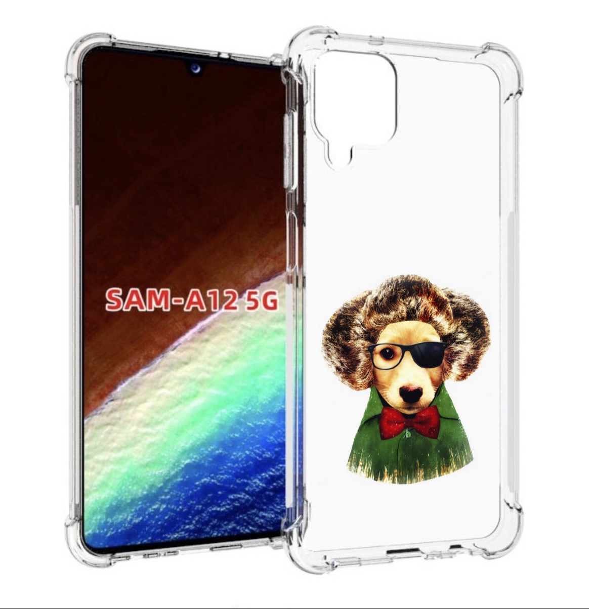 

Чехол MyPads Пес в бабочке для Samsung Galaxy A12 (SM-A125F) 2020/21/A12 Nacho SM-A127F, Прозрачный, Tocco