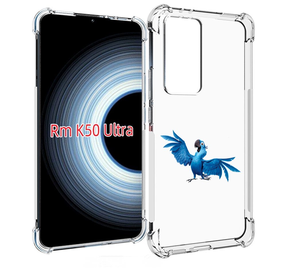 

Чехол MyPads голубой-попугайчик для Xiaomi 12T / Redmi K50 Ultra, Прозрачный, Tocco