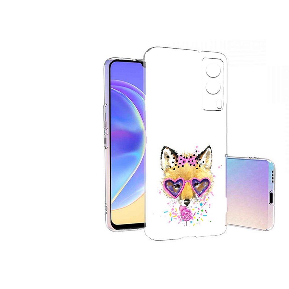 

Чехол MyPads Tocco для Vivo V21E лисенок с бантиком (PT161736.380.441), Прозрачный, Tocco