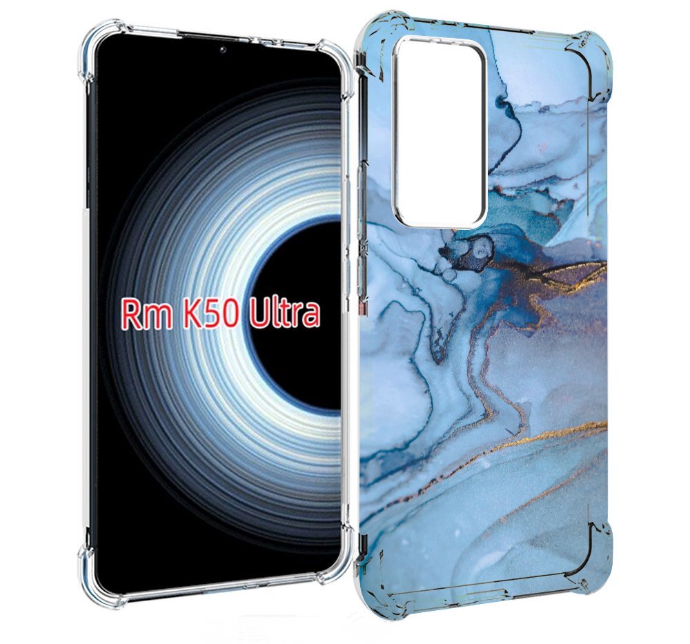 

Чехол MyPads голубой мрамор для Xiaomi 12T / Redmi K50 Ultra, Прозрачный, Tocco