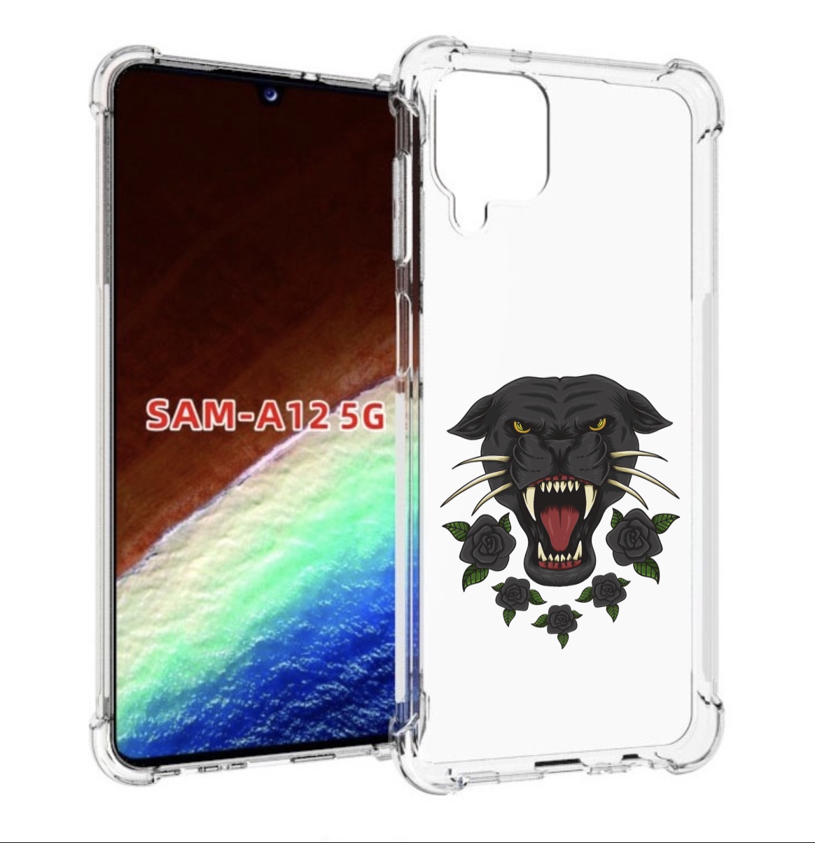 

Чехол MyPads Пантера для Samsung Galaxy A12 (SM-A125F) 2020/21/A12 Nacho SM-A127F, Прозрачный, Tocco
