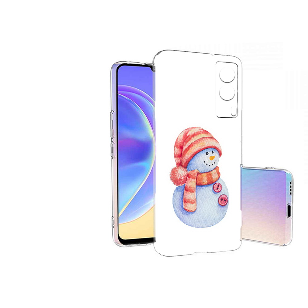 

Чехол MyPads Tocco для Vivo V21E Веселый снеговик (PT161736.380.44), Прозрачный, Tocco