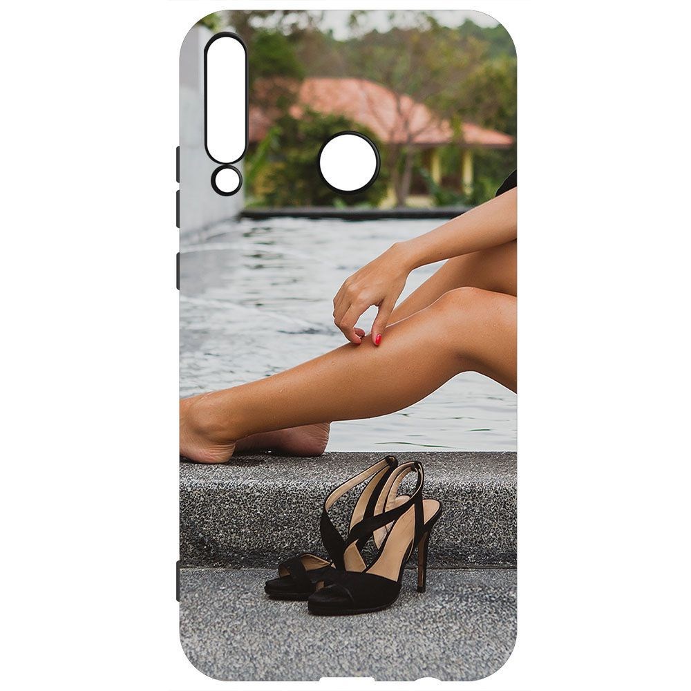 

Чехол-накладка Krutoff Soft Case Босоножки женские для Huawei Y7P черный
