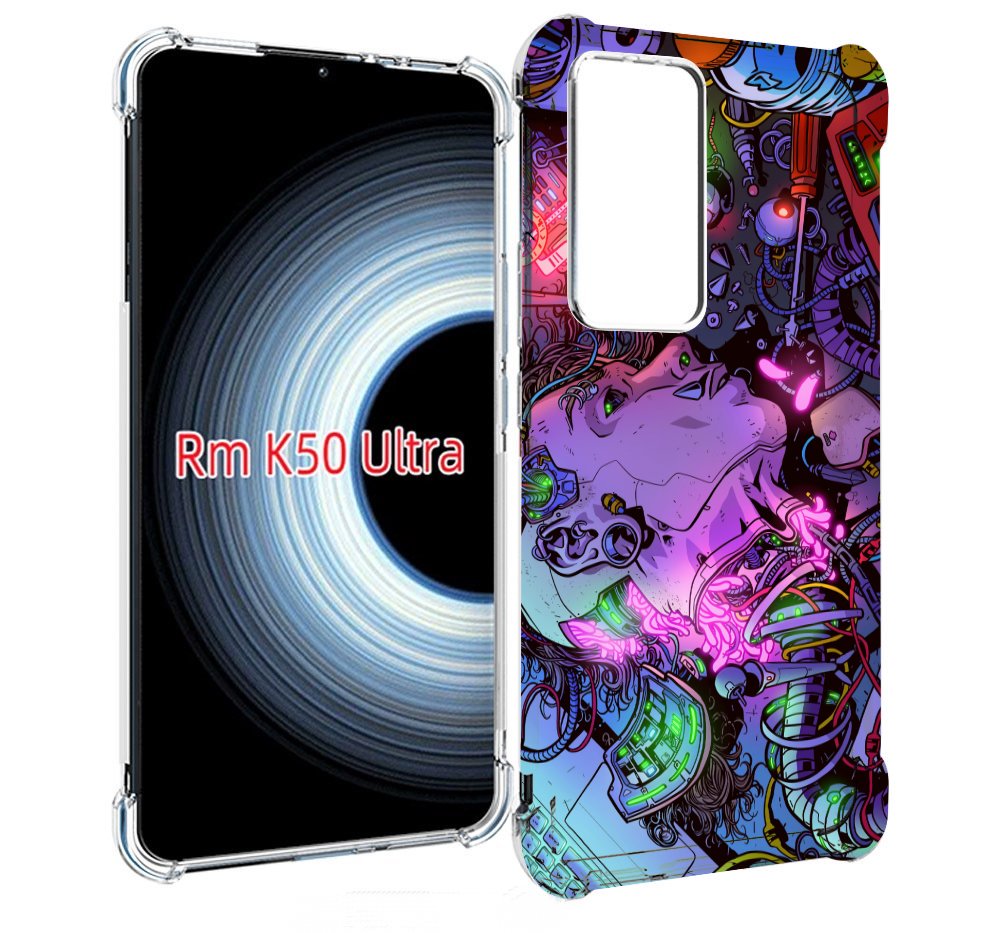 

Чехол MyPads голова робота мультик для Xiaomi 12T / Redmi K50 Ultra, Прозрачный, Tocco