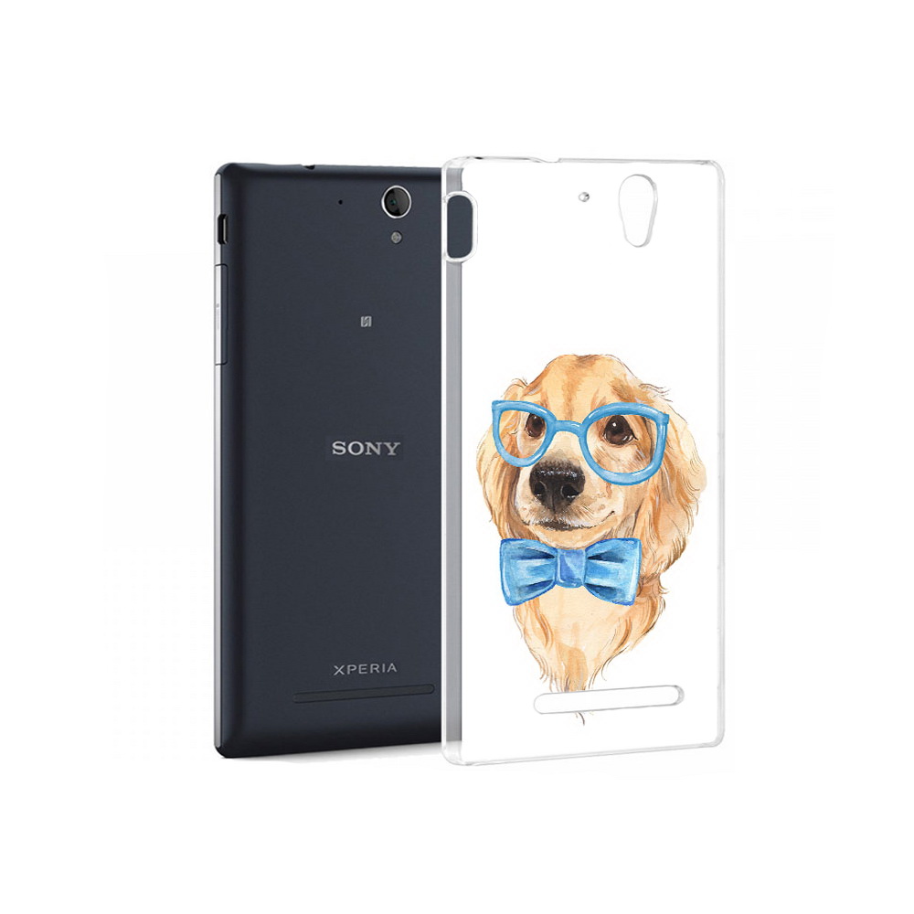 фото Чехол mypads tocco для sony xperia c5 ultra собака интеллигент (pt16261.253.159)