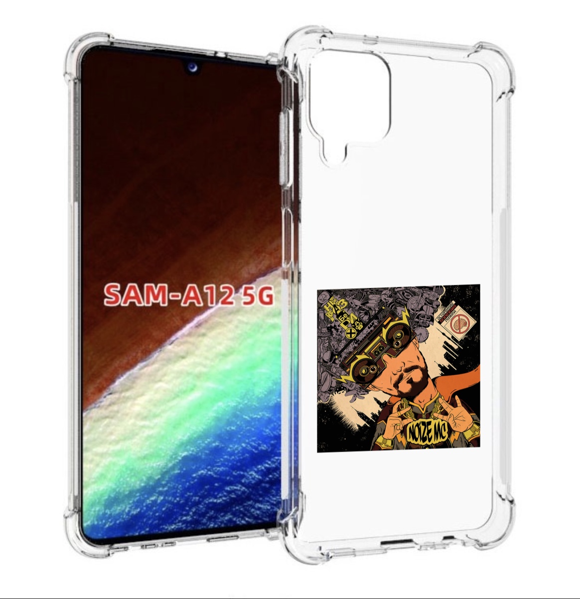

Чехол MyPads Неразбериха Noize MC для Samsung Galaxy A12 (SM-A125F) 2020/21, Прозрачный, Tocco