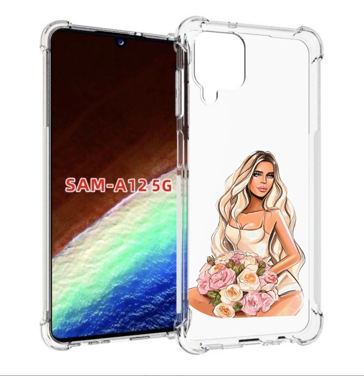 

Чехол MyPads Нежная-девушка женский для Samsung Galaxy A12 (SM-A125F) 2020/21, Прозрачный, Tocco