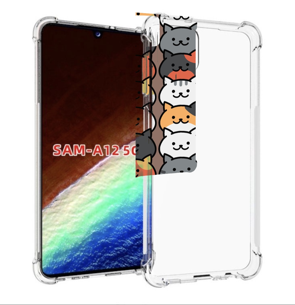 

Чехол MyPads Найди-кота для Samsung Galaxy A12 (SM-A125F) 2020/21/A12 Nacho SM-A127F, Прозрачный, Tocco