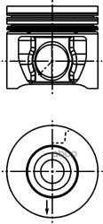 

поршень KOLBENSCHMIDT 40830610 +0.25; Ford Transit 2.4tdci H9fa; Jxfa; H9fb 04-