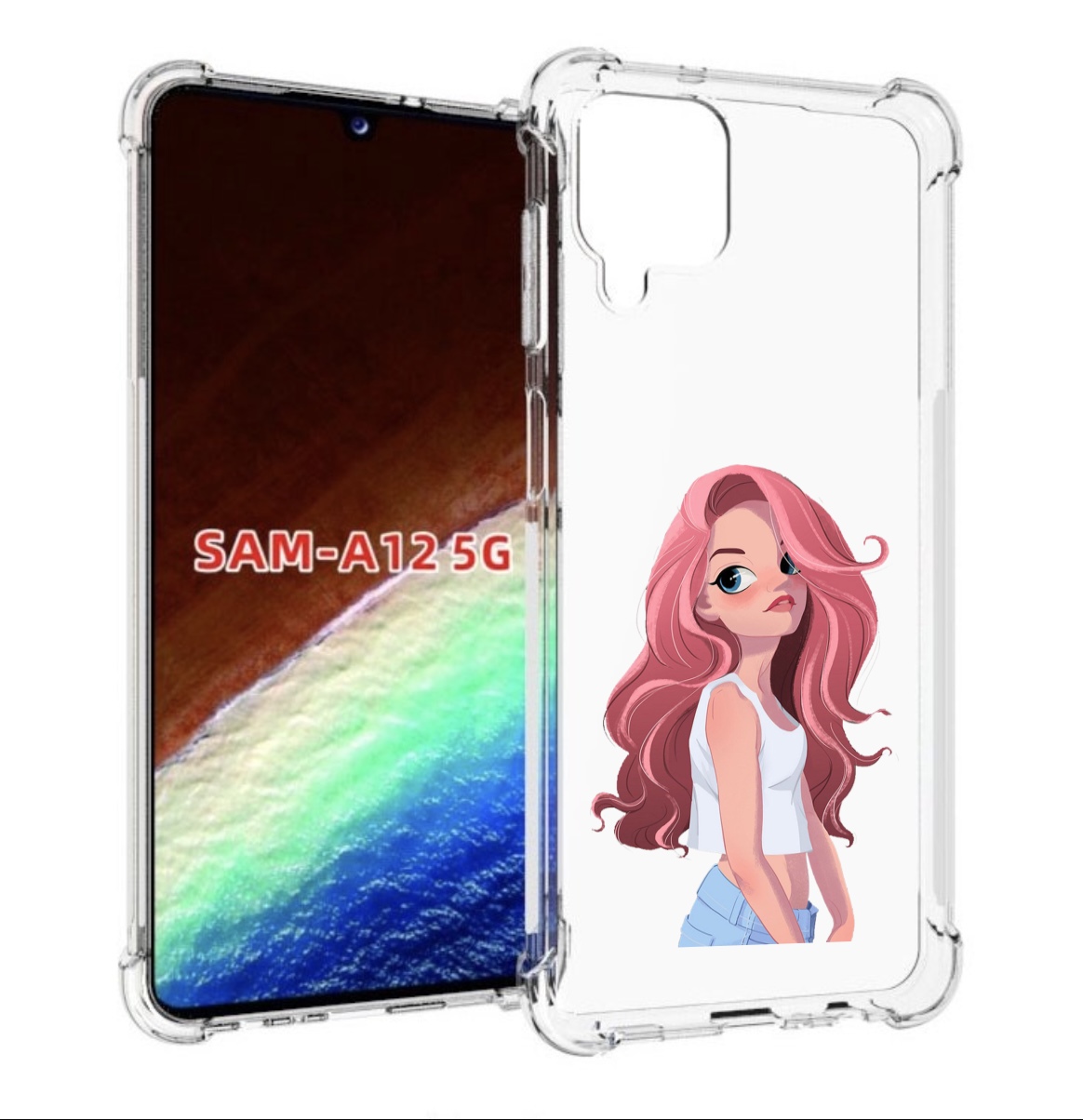 Чехол MyPads Мультяшный-арт-девушки женский для Samsung Galaxy A12 (SM-A125F) 2020/21