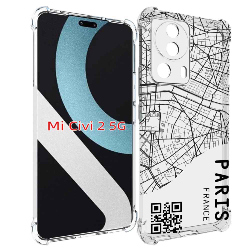 

Чехол MyPads схема-париж для Xiaomi Civi 2, Прозрачный, Tocco