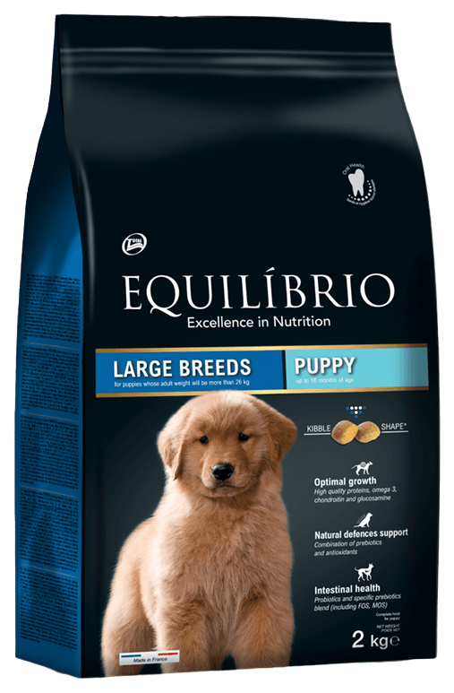 Сухой корм для щенков Equilibrio Puppy Large Breed с мясом птицы, для крупных пород, 2 кг