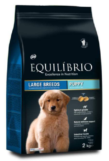 фото Сухой корм для щенков equilibrio puppy large breed для крупных пород с мясом птицы, 2 кг