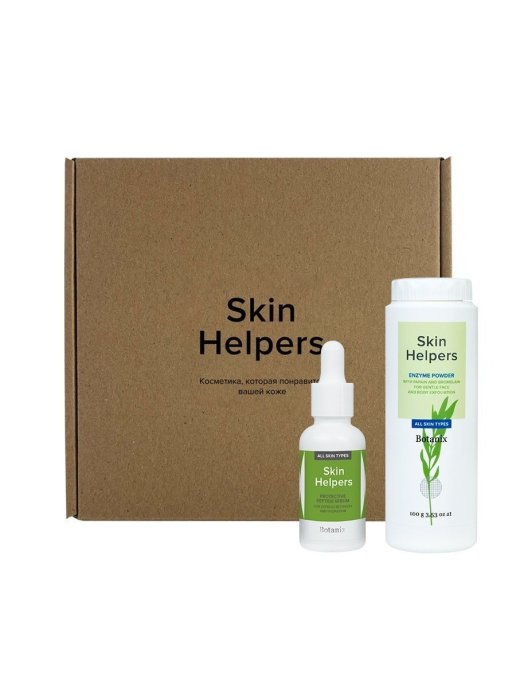 Подарочный набор: для очищения и увлажнения кожи лица Skin Helpers крем для лица sesderma silkses monodose протектор увлажняющий стерильный 20 шт по 3 мл