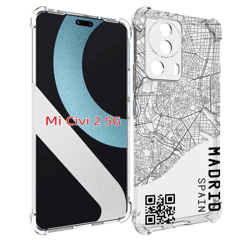 

Чехол MyPads схема-мадрид для Xiaomi Civi 2, Прозрачный, Tocco