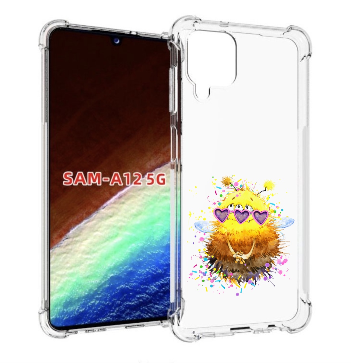 

Чехол MyPads Пушитый шмель для Samsung Galaxy A12 (SM-A125F) 2020/21/A12 Nacho SM-A127F, Прозрачный, Tocco