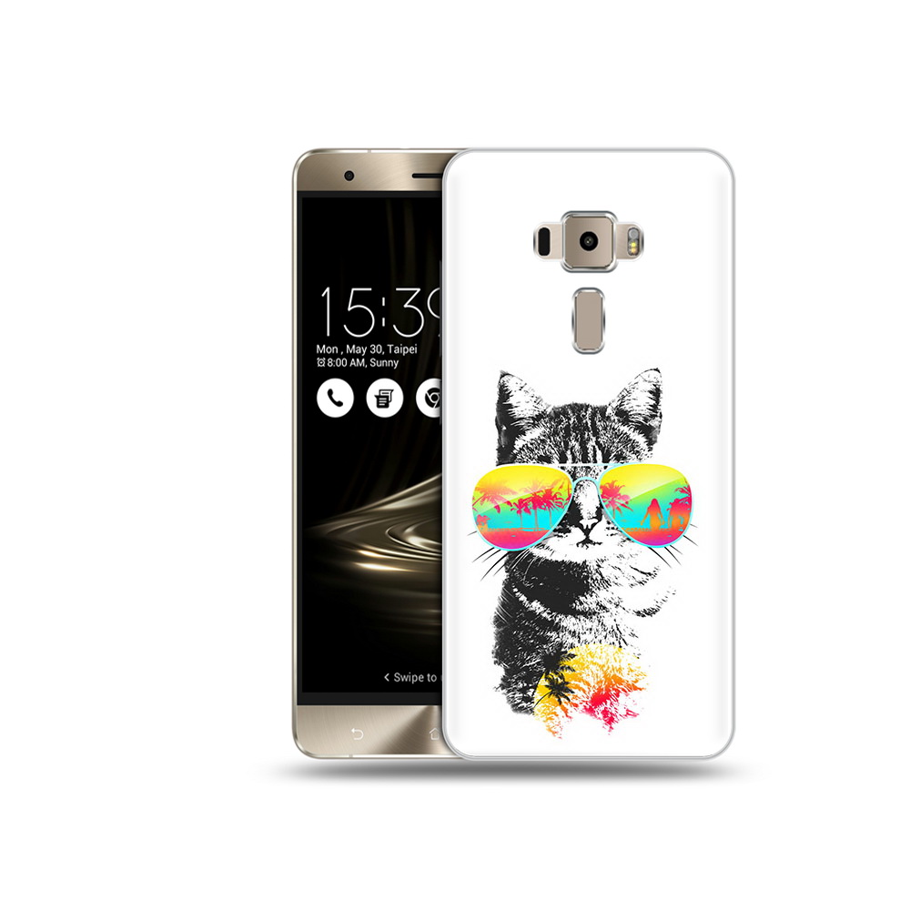 

Чехол MyPads Tocco для Asus ZenFone 3 Neo (ZE520KL) крутой кот (PT38045.651.425), Прозрачный, Tocco